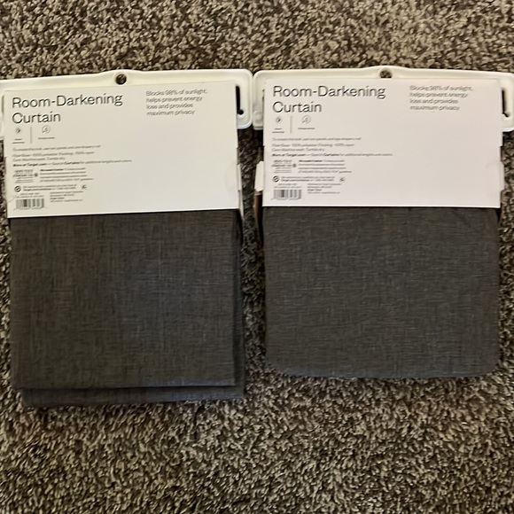 Room essentials- 2 Room Darkening Curtain Panel • Charcoal - Picture 3 of 4